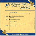 Cérémonie de remise des diplômes de la promotion 2010