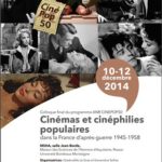 Colloque : Cinéma et cinéphilies populaires