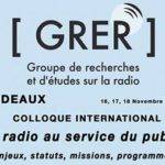 Appel à communication - Colloque International du Groupe de Recherches et d’Études sur la Radio (GRER)