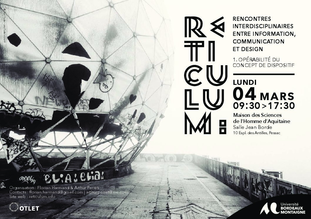 You are currently viewing Reticulum – Rencontres interdisciplinaires entre information, communication et design