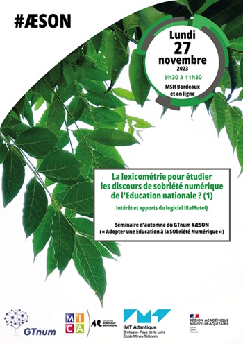 You are currently viewing La lexicométrie pour étudier les discours de sobriété numérique de l’Education nationale ?