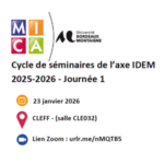 Séminaires de l’axe IDEM 2025/2026 - Journée 1