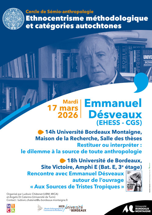Conférences de sémio-anthropologie – Emmanuel Désveaux